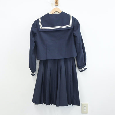 【中古】千葉県 松戸第一中学校 女子制服 3点（セーラー服・スカート）sf018655