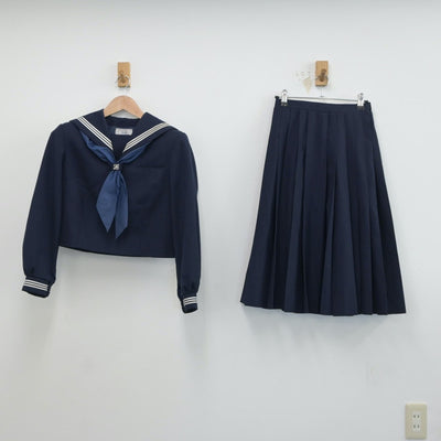 【中古】千葉県 松戸第一中学校 女子制服 3点（セーラー服・スカート）sf018655