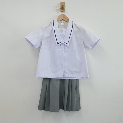 【中古】石川県 鵬学園高等学校 女子制服 3点（シャツ・スカート）sf018659