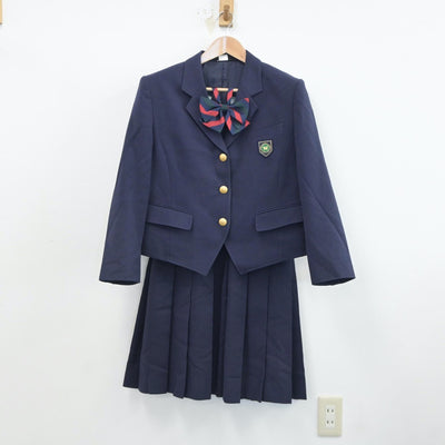 【中古】埼玉県 川越南高等学校 女子制服 5点（ブレザー・ベスト・ニット・スカート）sf018664