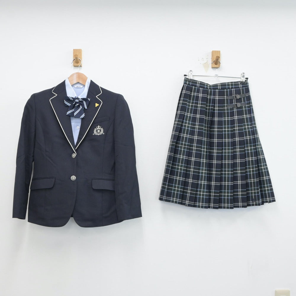 中古制服】鹿児島県 鹿児島高等学校 女子制服 5点（ブレザー・シャツ