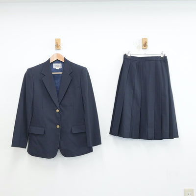 【中古】埼玉県 上尾中学校 女子制服 2点（ブレザー・スカート）sf018676