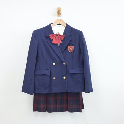 【中古】埼玉県 浦和学院高等学校 女子制服 5点（ブレザー・シャツ・ニット・スカート）sf018681