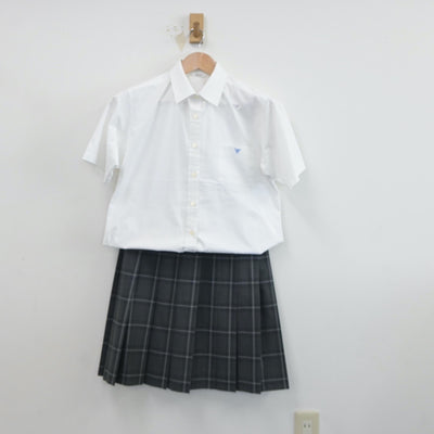 【中古】埼玉県 上尾鷹の台高等学校 女子制服 2点（シャツ・スカート）sf018682