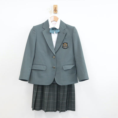 【中古】北海道 月寒中学校 女子制服 4点（ブレザー・シャツ・スカート）sf018687