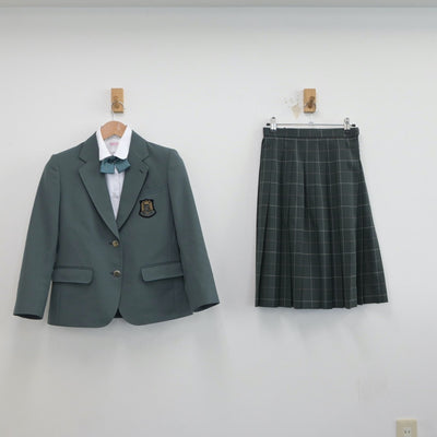 【中古】北海道 月寒中学校 女子制服 4点（ブレザー・シャツ・スカート）sf018687