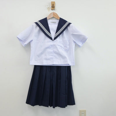 【中古】山口県 厚南中学校 女子制服 3点（セーラー服・スカート）sf018692