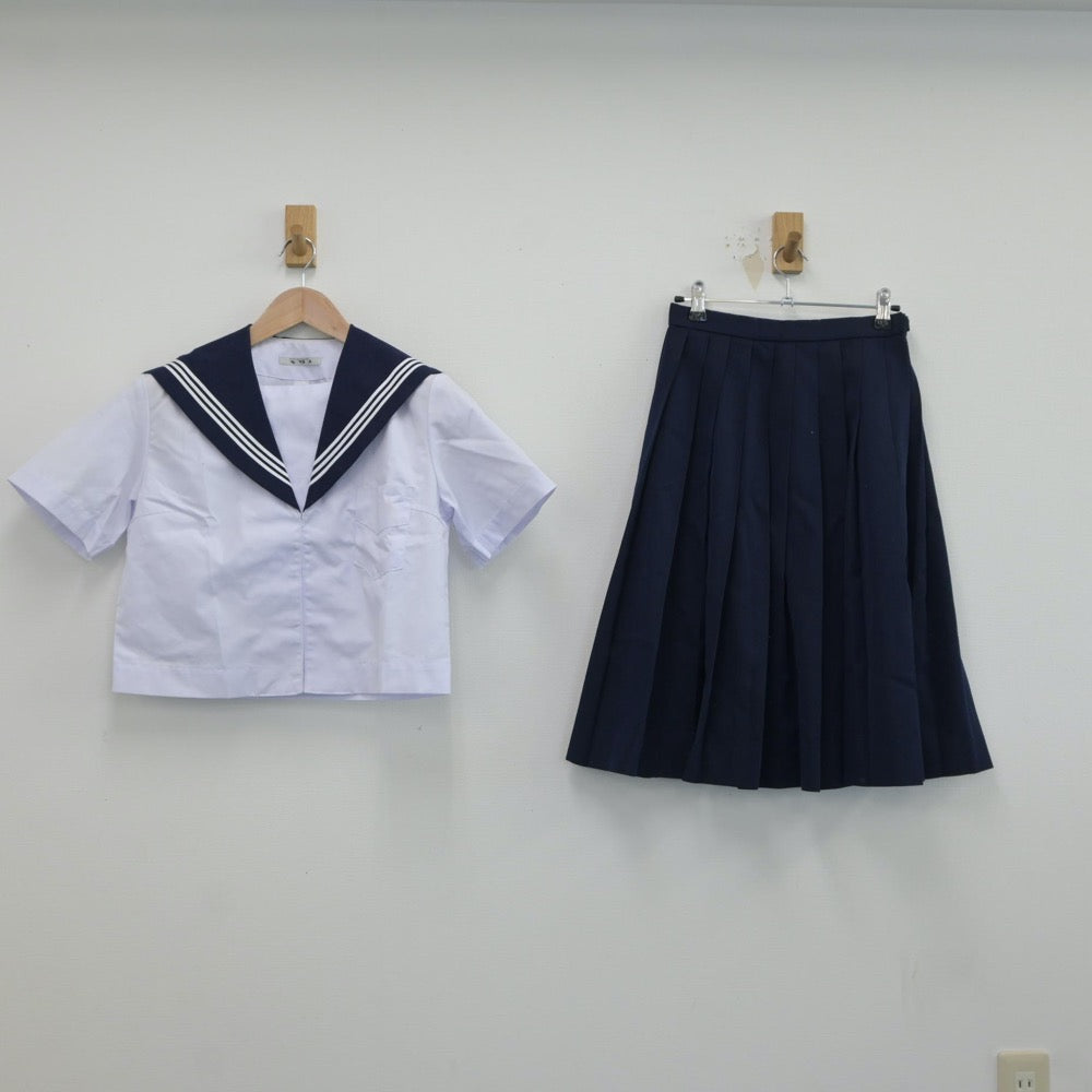 【中古】山口県 厚南中学校 女子制服 3点（セーラー服・スカート）sf018692