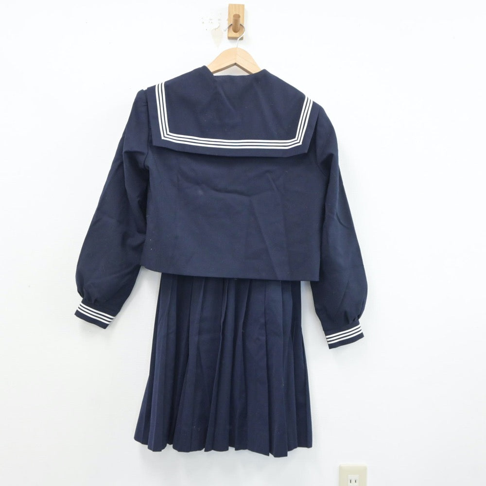 【中古】山口県 厚南中学校 女子制服 3点（セーラー服・スカート）sf018693