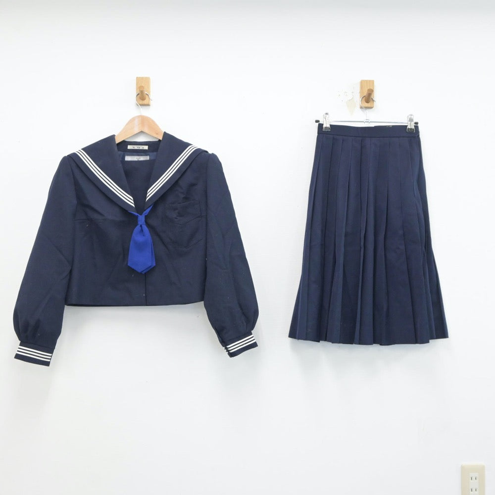 【中古】山口県 厚南中学校 女子制服 3点（セーラー服・スカート）sf018693