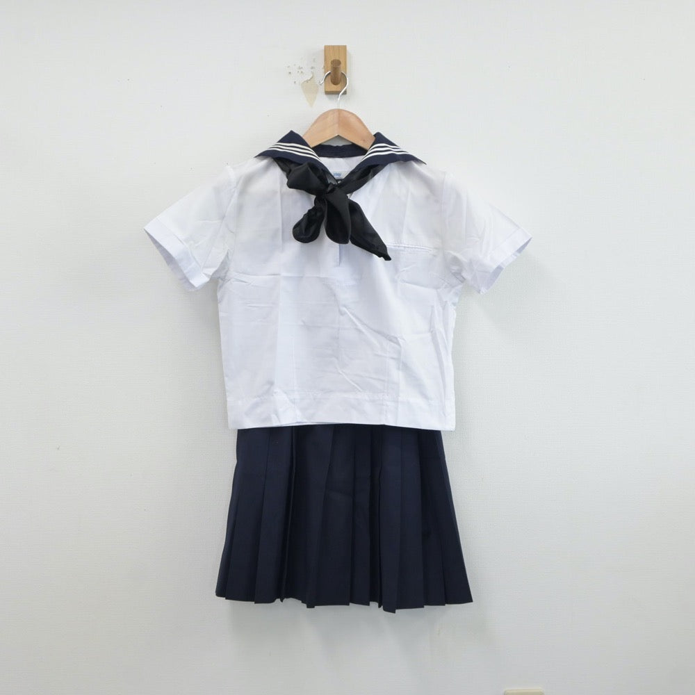 【中古】東京都 駒場高等学校 女子制服 3点（セーラー服・スカート）sf018695