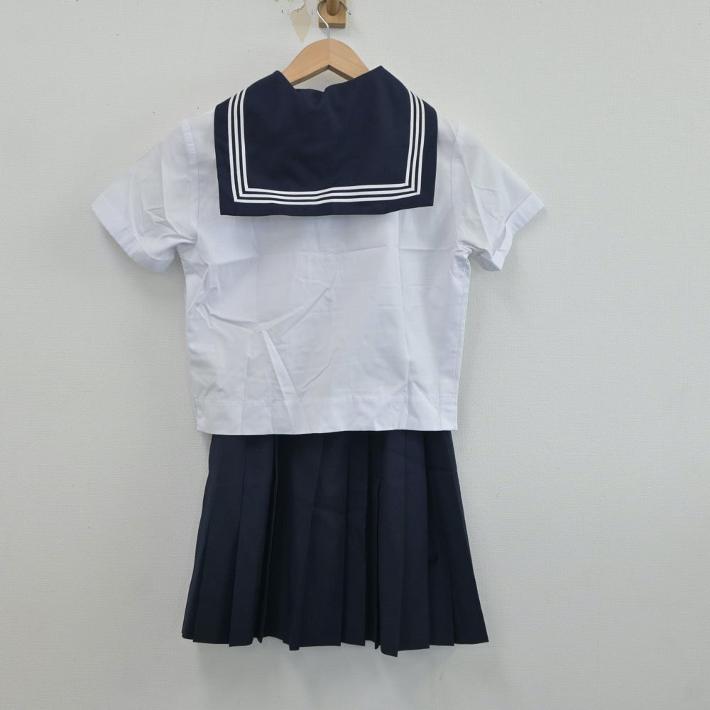 【中古】東京都 駒場高等学校 女子制服 3点（セーラー服・スカート）sf018695