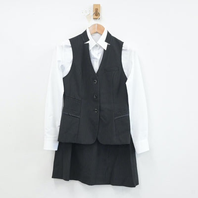 【中古】会社制服 事務服 3点 sf018701