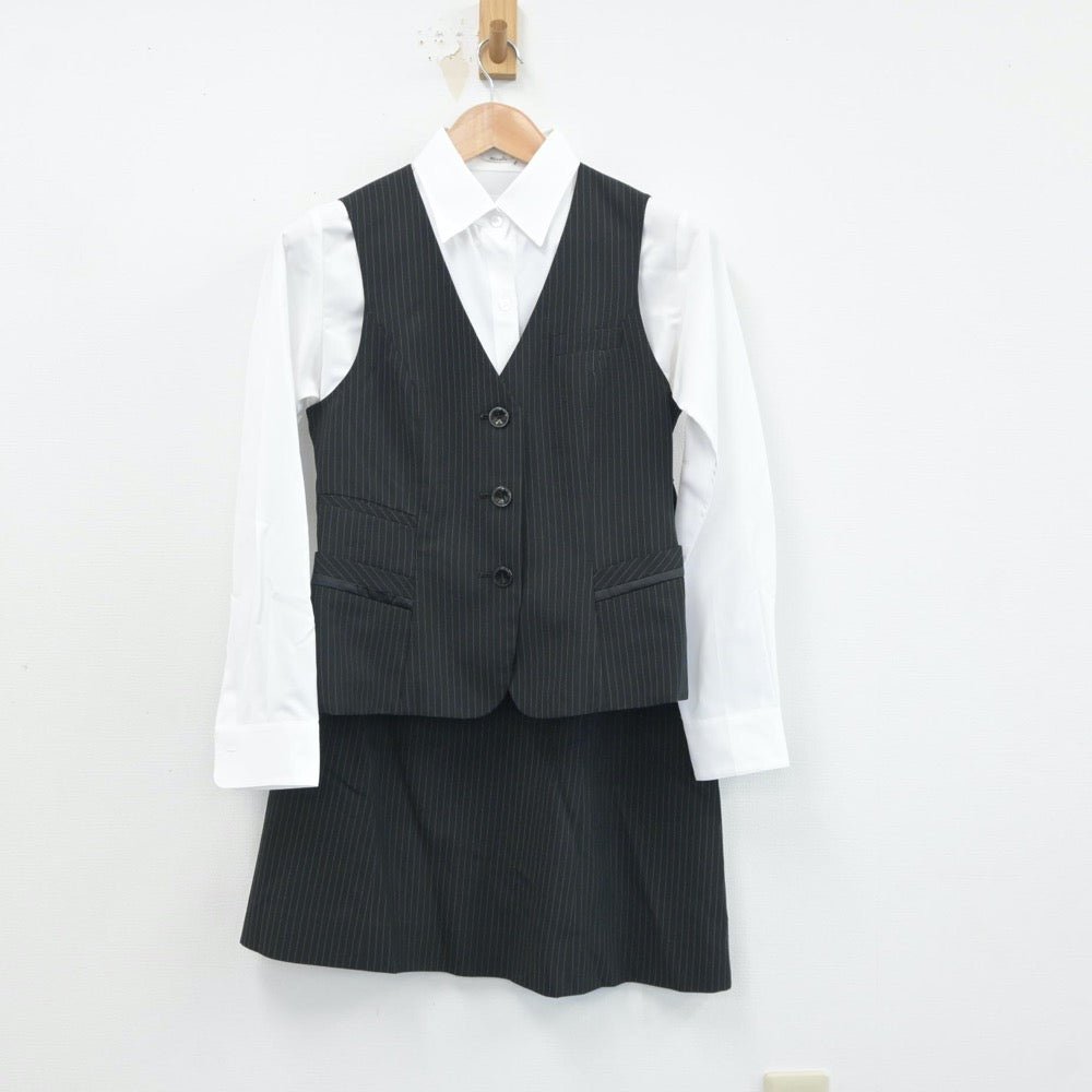 【中古】会社制服 事務服 3点 sf018703