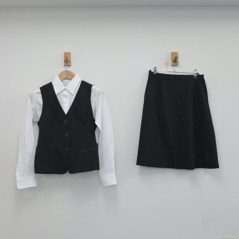 【中古】会社制服 事務服 3点 sf018703