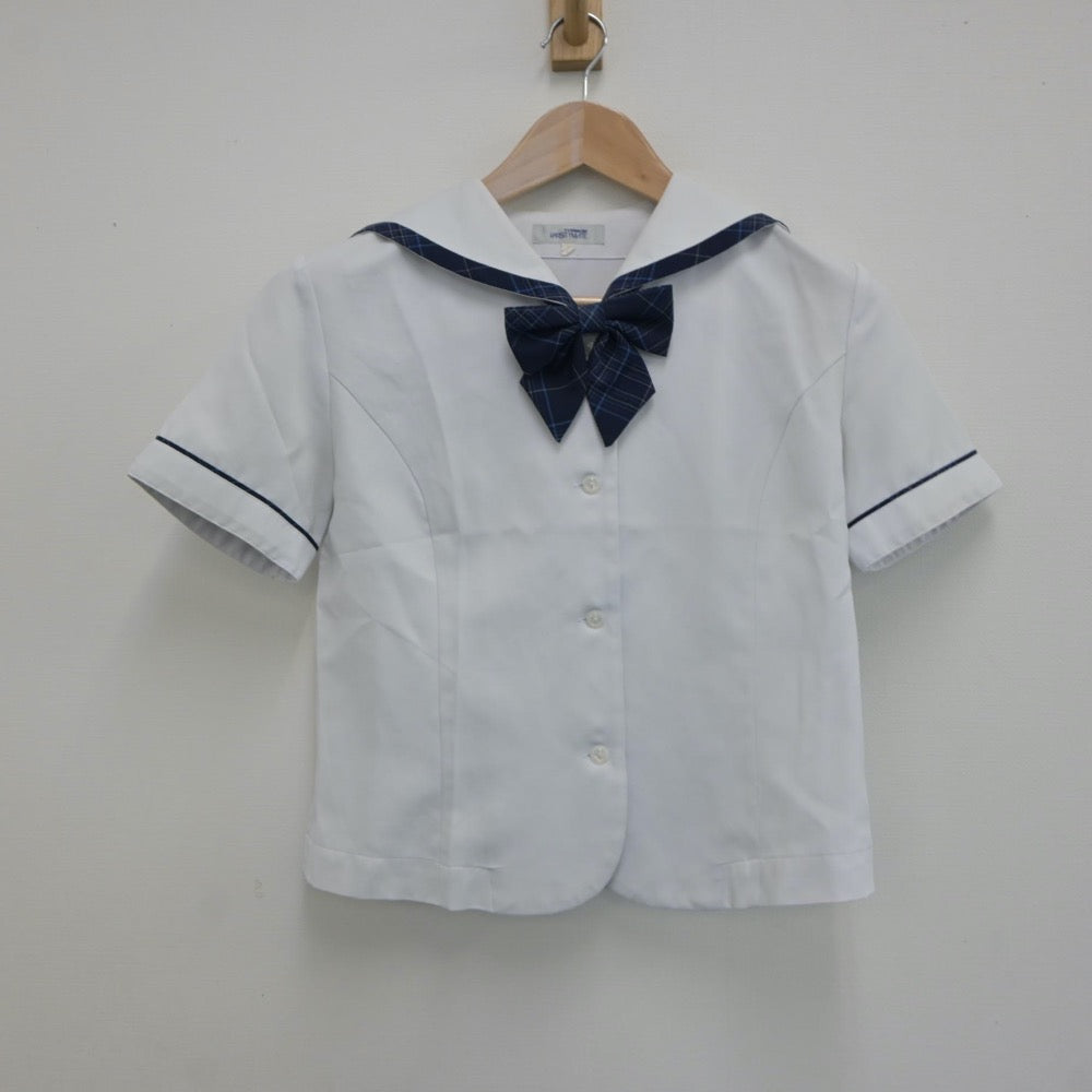 【中古】鹿児島県 樟南高等学校 女子制服 2点（セーラー服・スカート）sf018716