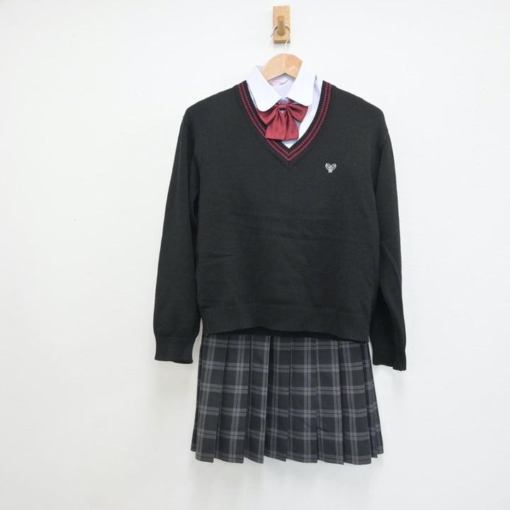 中古制服】鹿児島県 樟南高等学校 女子制服 6点（シャツ・ニット・ブレザー・ベスト・スカート）sf018718【リサイクル学生服】 |  中古制服通販パレイド