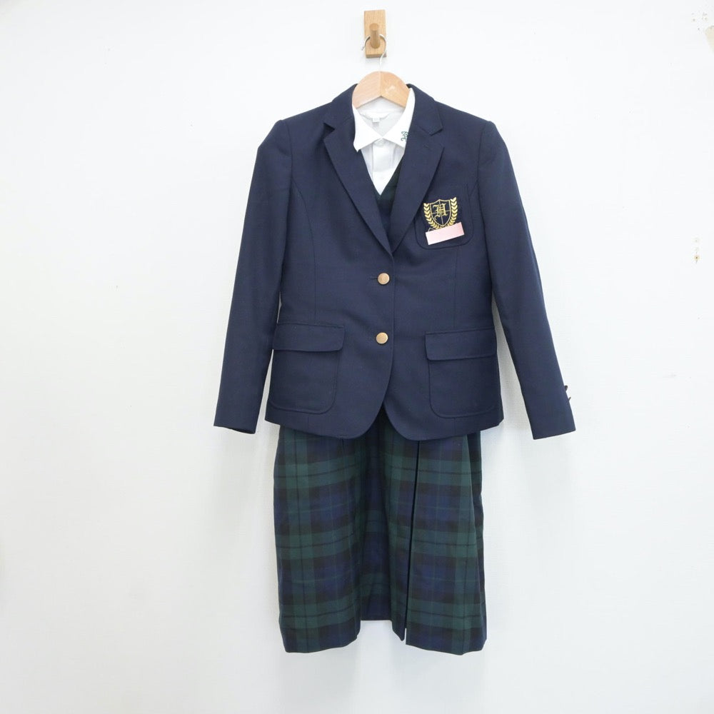 【中古】北海道 札幌市立八条中学校 女子制服 3点（ブレザー・シャツ・ジャンパースカート）sf018731