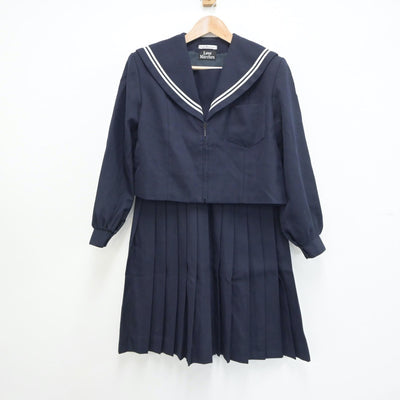 【中古】愛知県 可児市立西可児中学校 女子制服 2点（セーラー服・スカート）sf018735