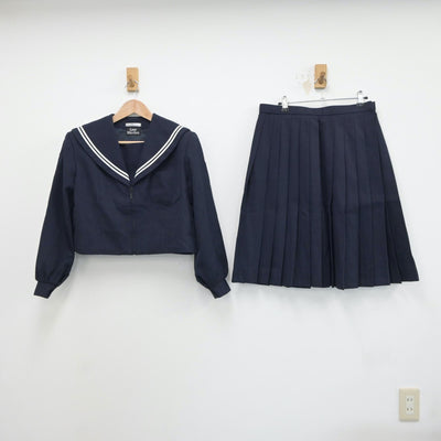 【中古】愛知県 可児市立西可児中学校 女子制服 2点（セーラー服・スカート）sf018735