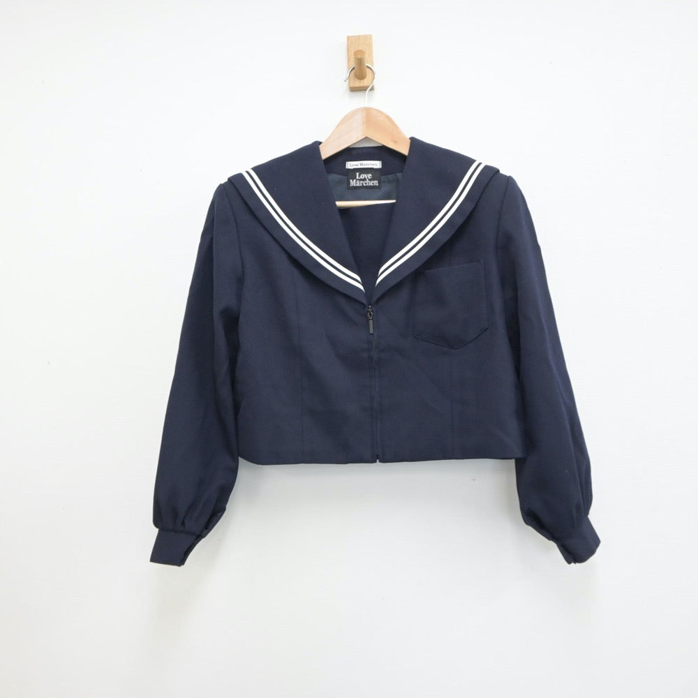 【中古】愛知県 可児市立西可児中学校 女子制服 2点（セーラー服・スカート）sf018735