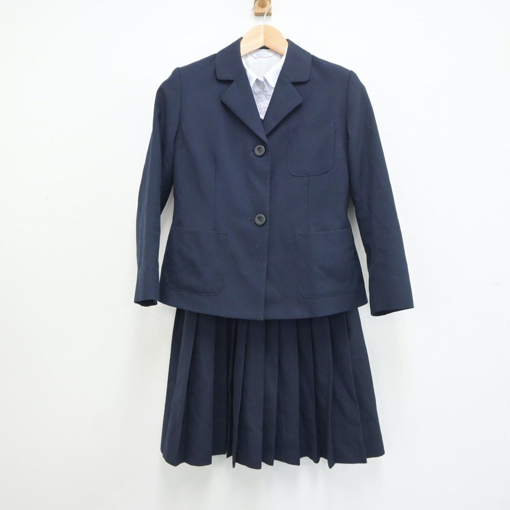 【中古】兵庫県 神戸市立葺合中学校 女子制服 4点（ブレザー・シャツ・ニット・スカート）sf018740