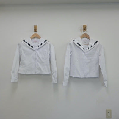 【中古】福島県 福島県郡山市立第三中学校 女子制服 3点（セーラー服・スカート）sf018752