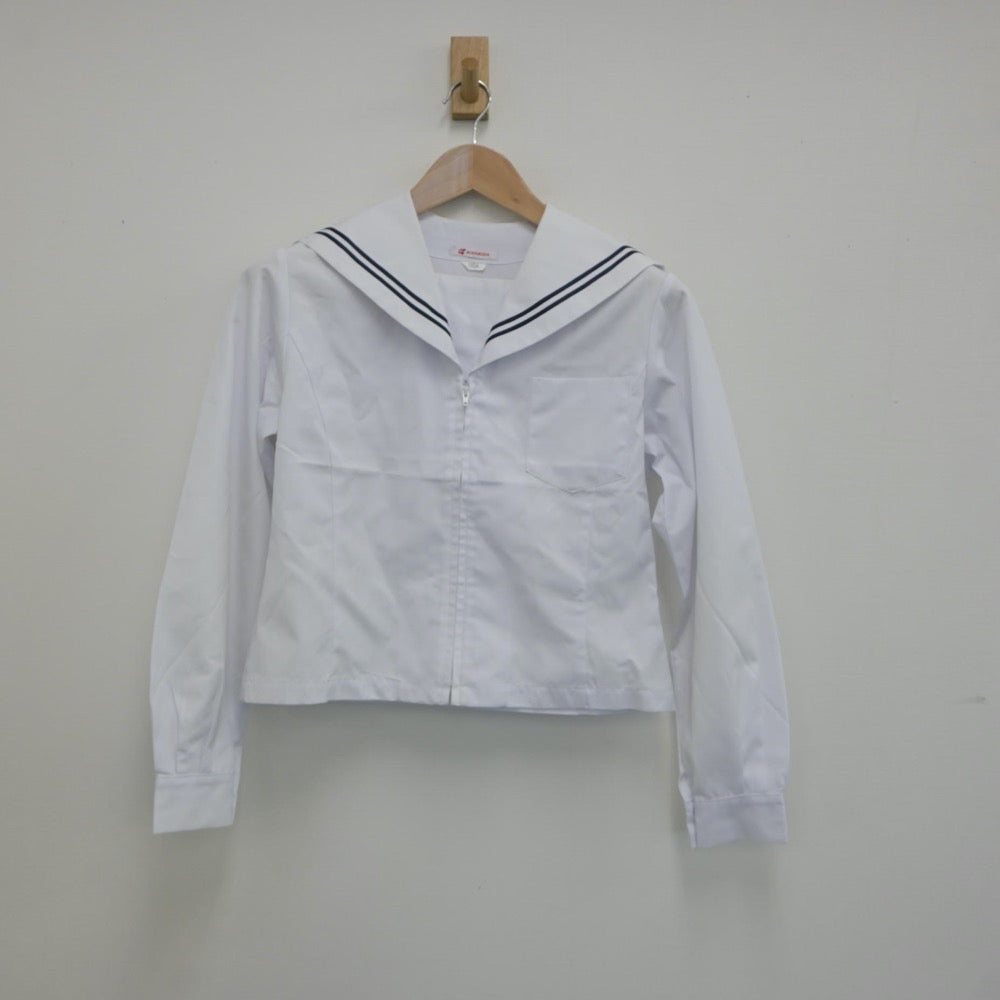 【中古】福島県 福島県郡山市立第三中学校 女子制服 2点（セーラー服・スカート）sf018753