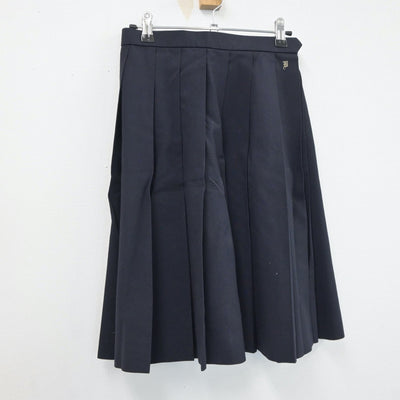 【中古】新潟県 新潟市立万代高等学校 女子制服 2点（ニットベスト・スカート）sf018758