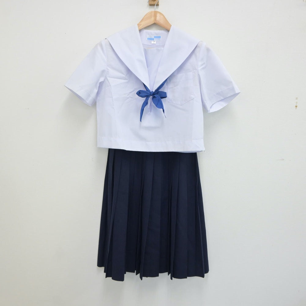 【中古】愛知県 安城市立篠目中学校 女子制服 3点（セーラー服・スカート）sf018761