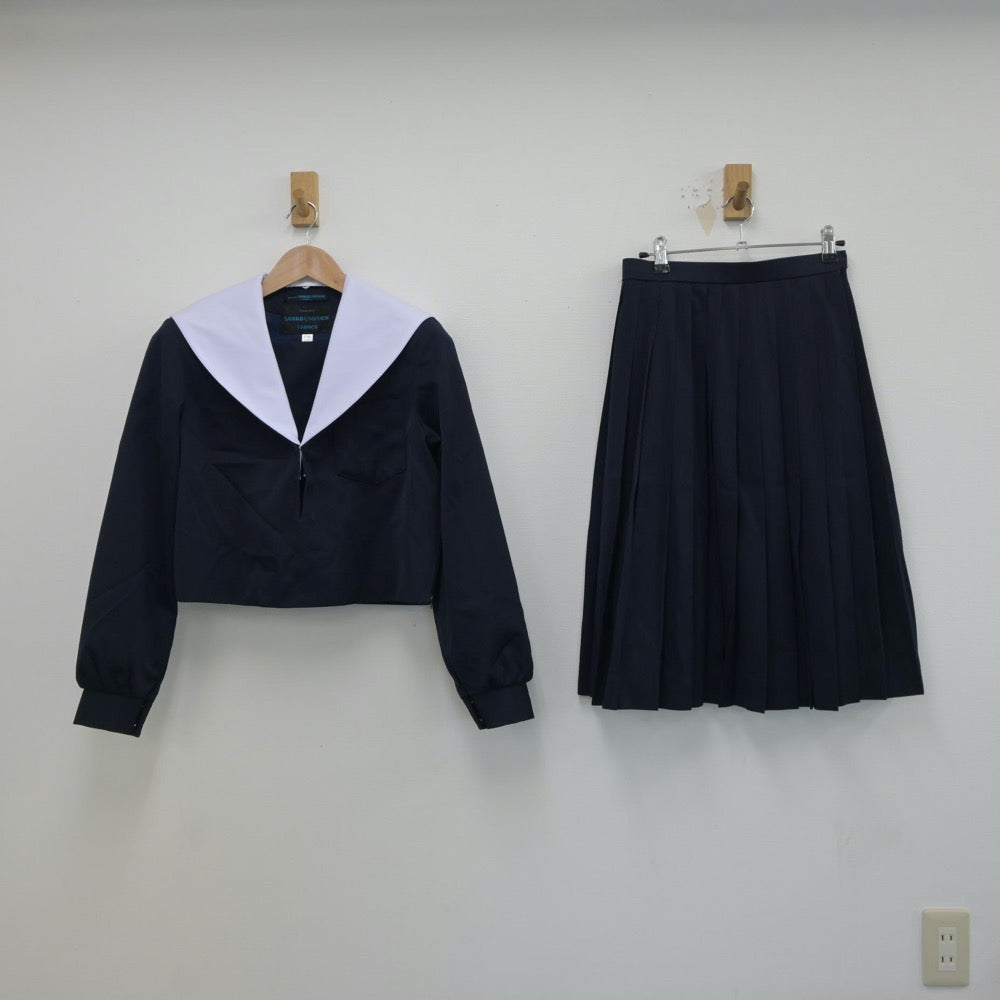 【中古】愛知県 安城市立篠目中学校 女子制服 2点（セーラー服・スカート）sf018762