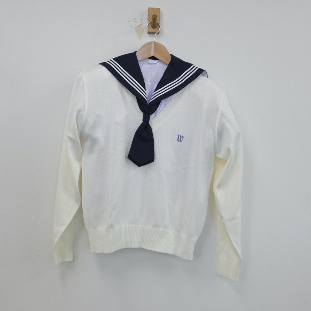 【中古】東京都 和洋国府台女子高等学校 女子制服 3点（セーラー服・ニット）sf018766