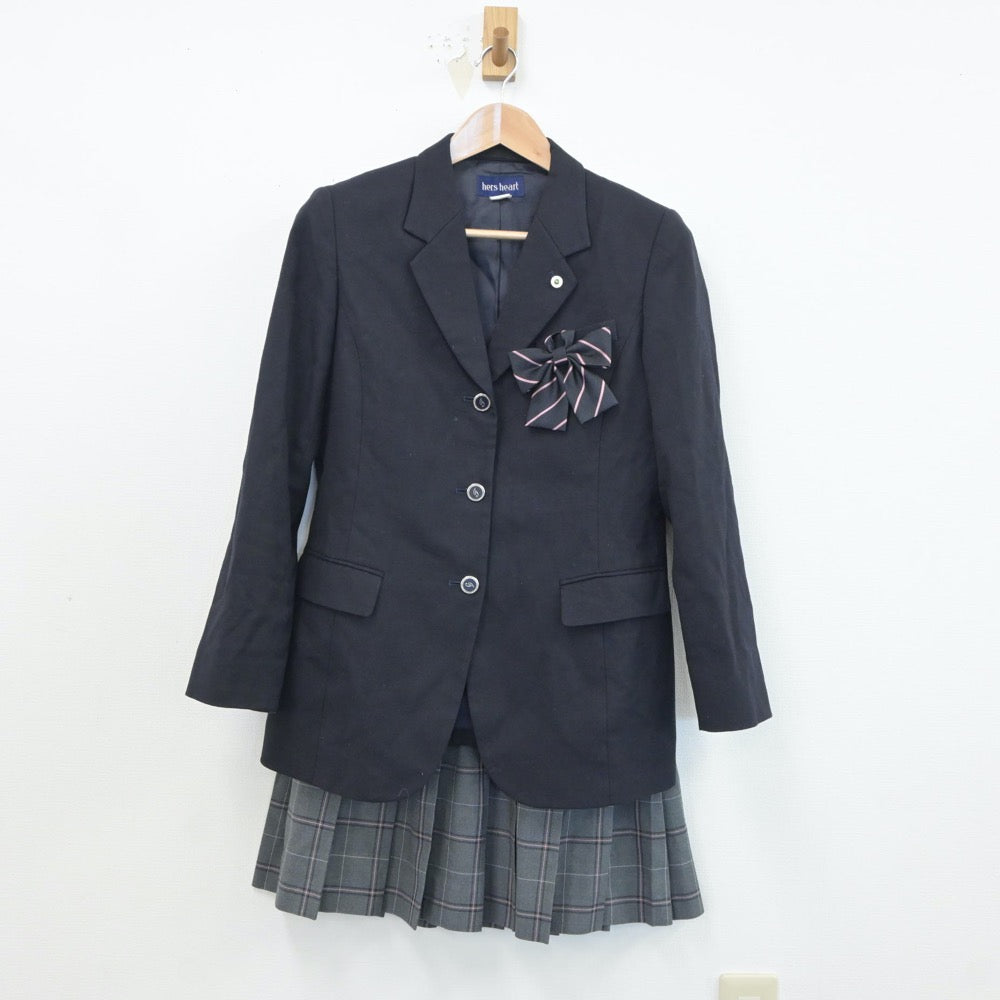 【中古】神奈川県 鶴見大学附属高等学校 女子制服 4点（ブレザー・ニット・スカート）sf018771