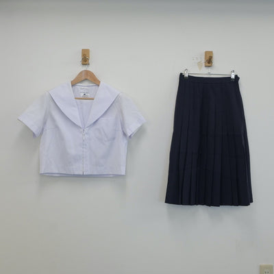 【中古】愛知県 名塚中学校 女子制服 3点（セーラー服・スカート）sf018778