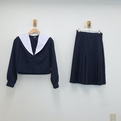 【中古】愛知県 鳴子台中学校 女子制服 2点（セーラー服・スカート）sf018780