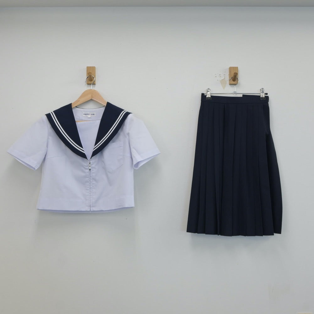 【中古】愛知県 鳴子台中学校 女子制服 2点（セーラー服・スカート）sf018782