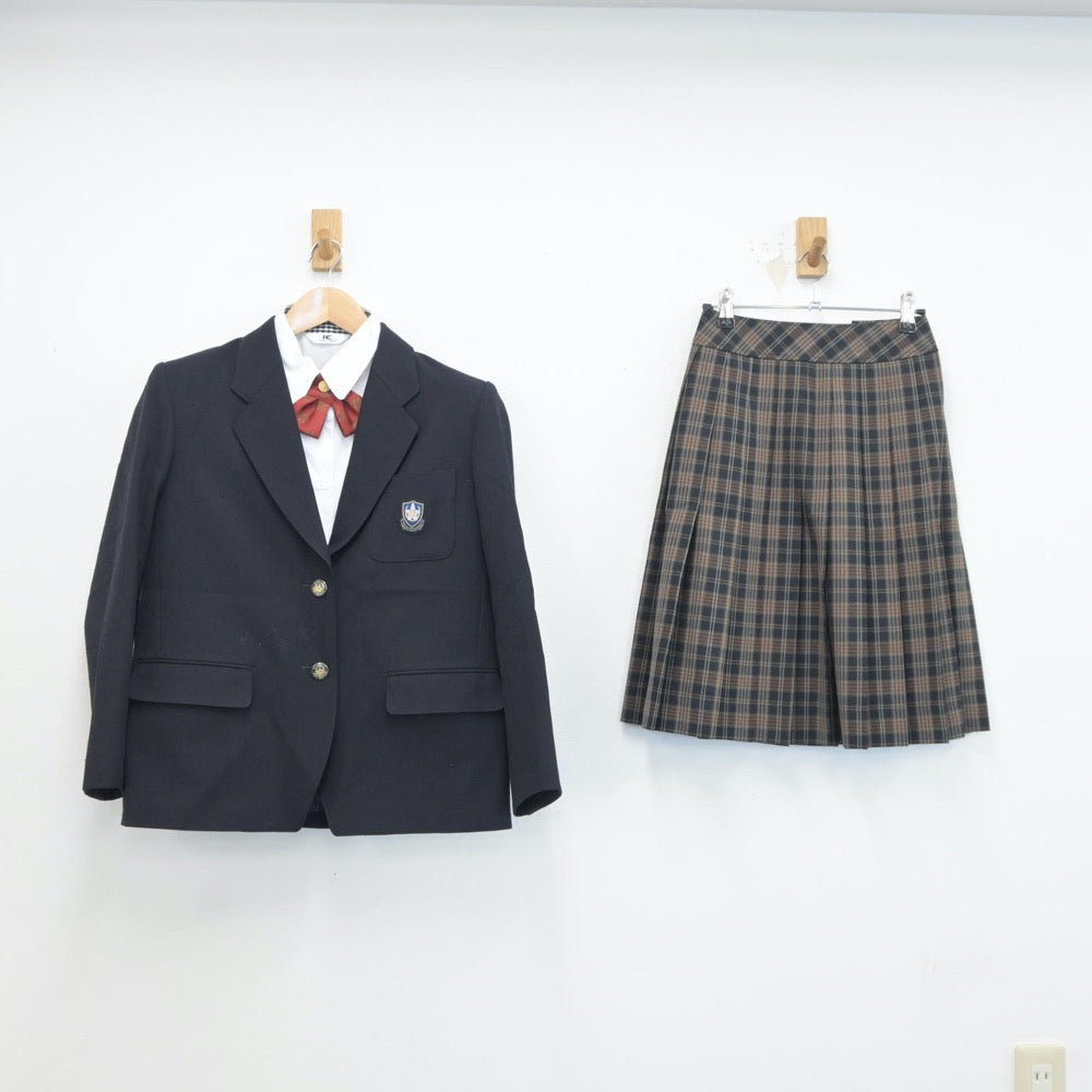 【中古】和歌山県 笠田高等学校 女子制服 4点（ブレザー・シャツ・スカート）sf018785