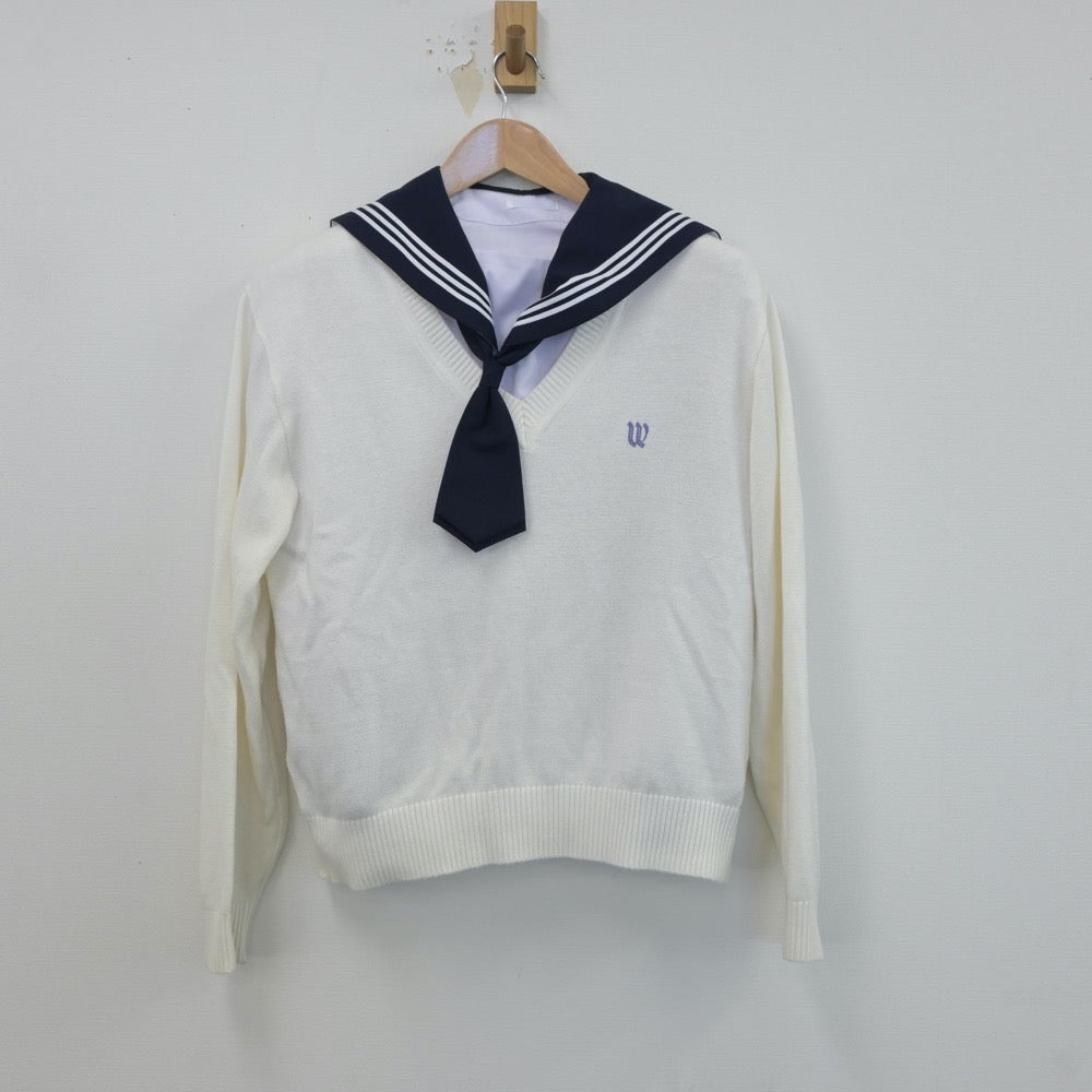 【中古】東京都 和洋国府台女子高等学校 女子制服 3点（セーラー服・ニット）sf018786