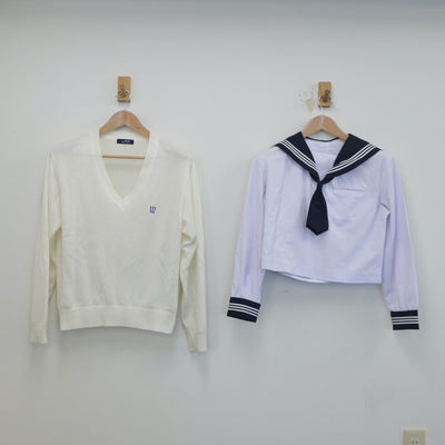 【中古】東京都 和洋国府台女子高等学校 女子制服 3点（セーラー服・ニット）sf018786