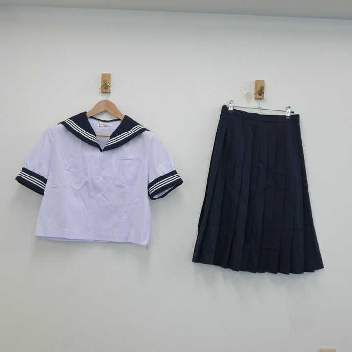 【中古】栃木県 栃木商業高等学校 女子制服 2点（セーラー服・スカート）sf018789