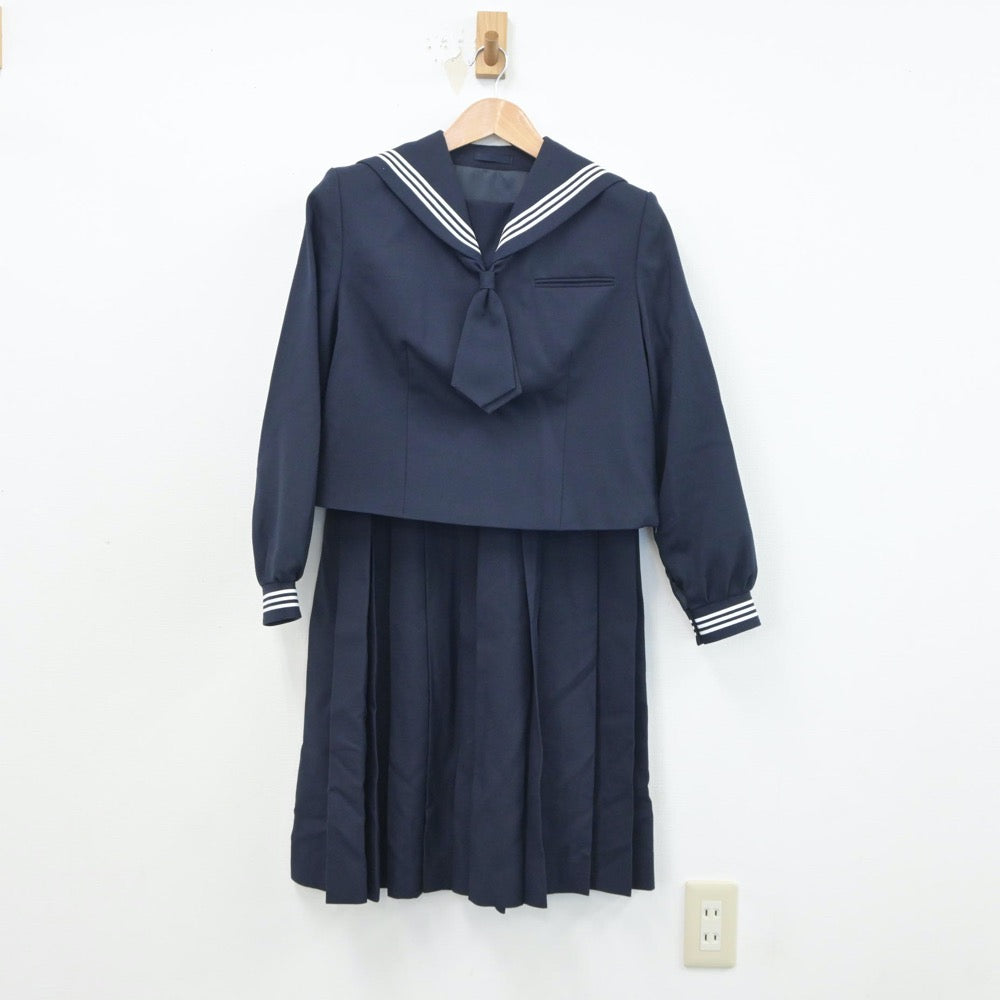 【中古】東京都 和洋国府台女子高等学校 女子制服 4点（セーラー服・ニット・スカート）sf018792