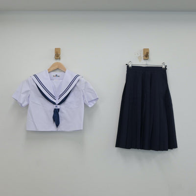 【中古】愛知県 高蔵寺中学校 女子制服 3点（セーラー服・スカート）sf018793