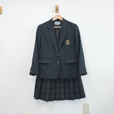 【中古】兵庫県 播磨南高等学校 女子制服 3点（ブレザー・ニット・スカート）sf018806