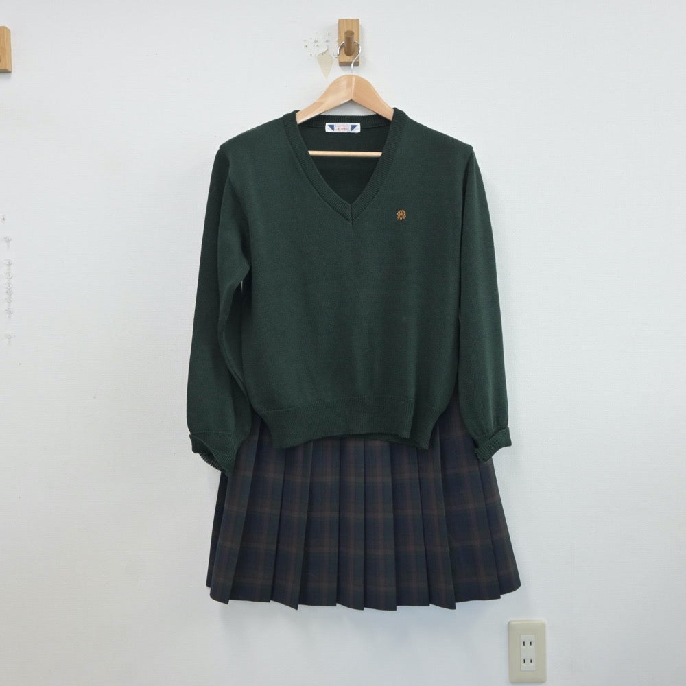 【中古】兵庫県 播磨南高等学校 女子制服 3点（ブレザー・ニット・スカート）sf018806