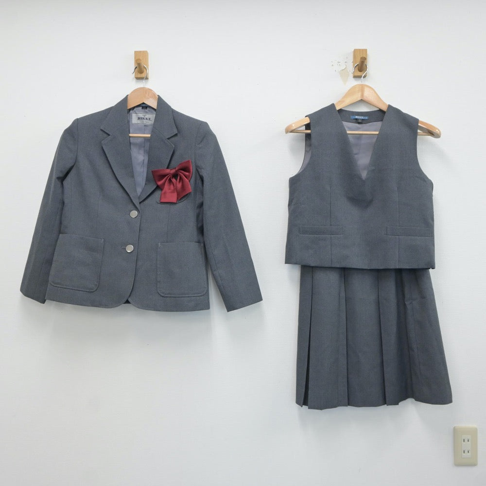 【中古】埼玉県 高根中学校 女子制服 4点（ブレザー・ベスト・スカート）sf018808