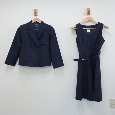 【中古】広島県 広島大学附属中学校 女子制服 2点（ブレザー・ジャンパースカート）sf018811