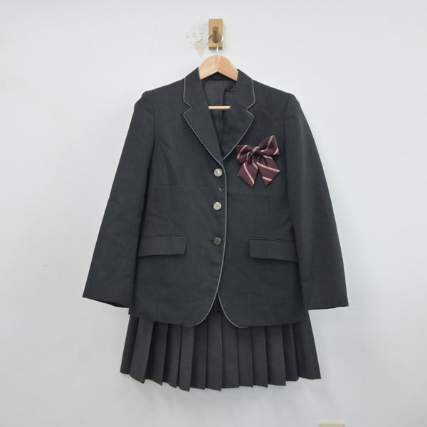 【中古制服】東京都 用賀中学校 女子制服 4点（ブレザー・ニット 