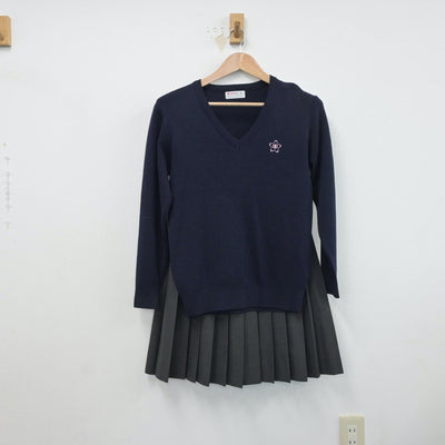 【中古】東京都 用賀中学校 女子制服 4点（ブレザー・ニット・スカート）sf018813