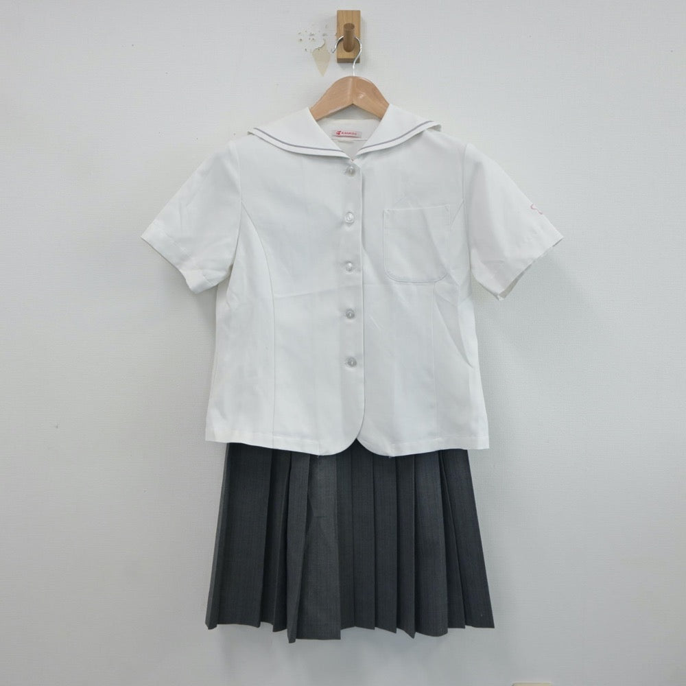 【中古】東京都 用賀中学校 女子制服 2点（セーラー服・スカート）sf018820