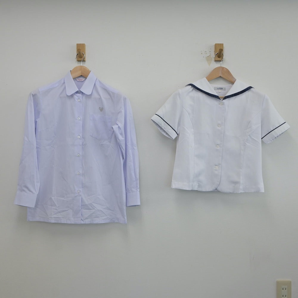 【中古】鹿児島県 樟南高等学校 女子制服 2点（セーラー服・シャツ）sf018822